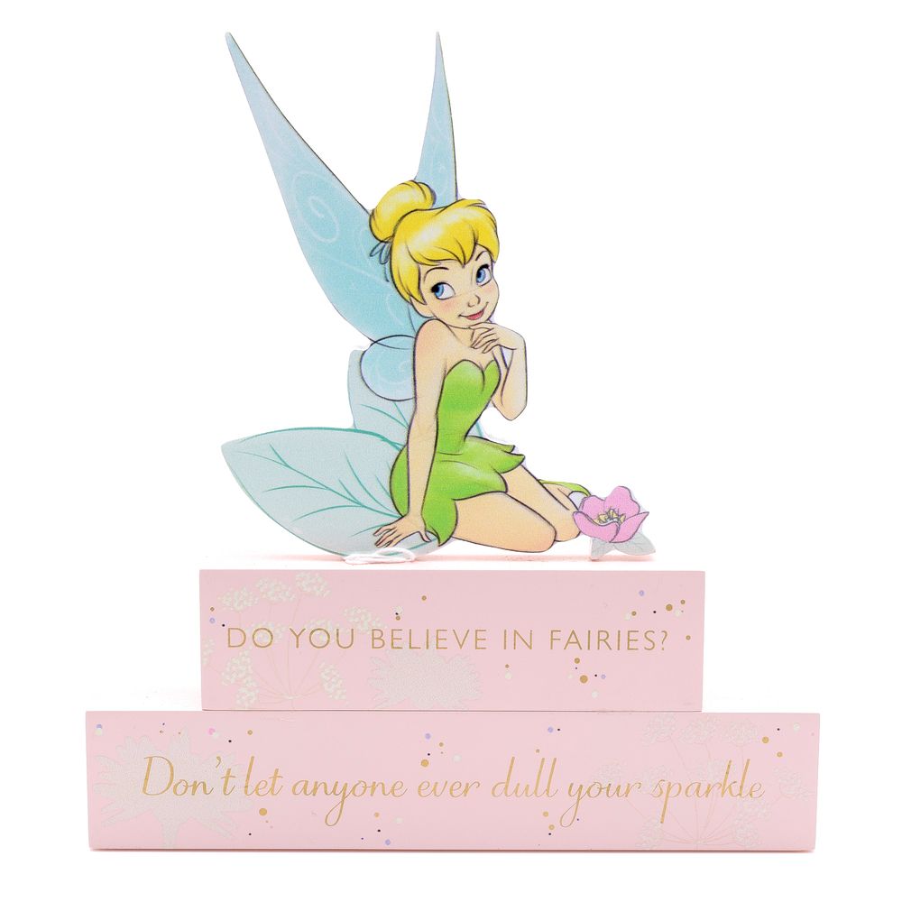 Tinkerbell Wooden Block Plaque - Penny Rose Home and Gifts