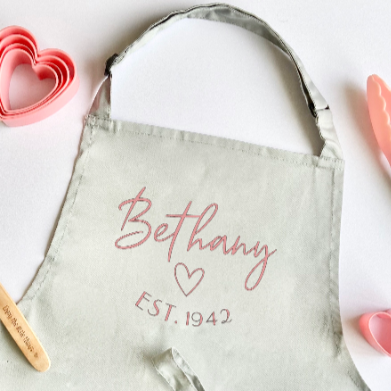 Personalised Name & Date Apron - Penny Rose Home and Gifts