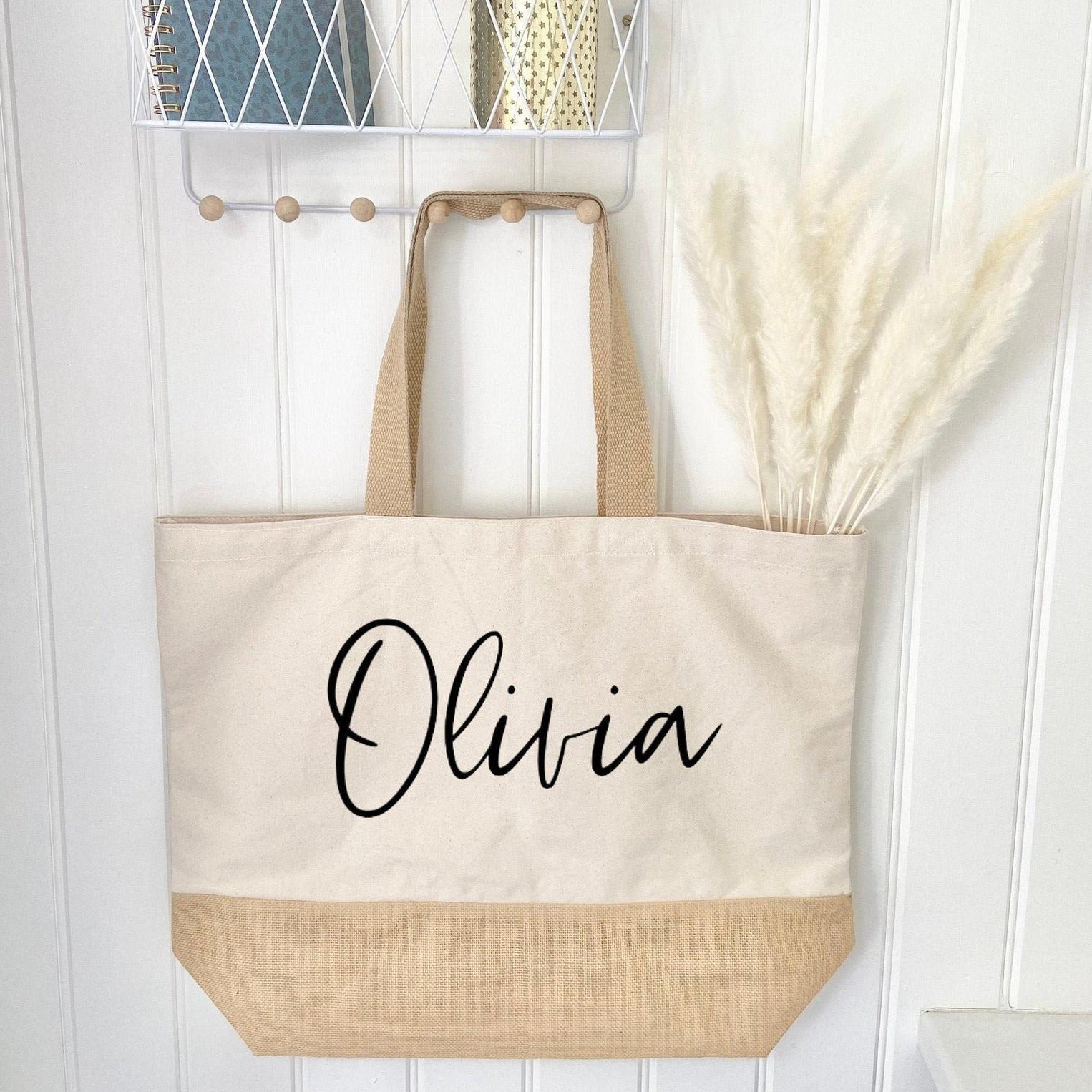Personalised Organic Jute Tote Bag - Penny Rose Home and Gifts