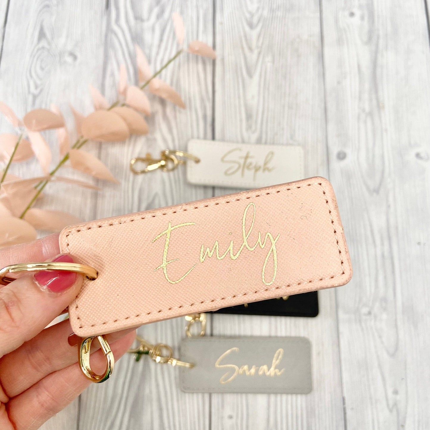 Personalised Faux Leather Keyring - Penny Rose Home and Gifts