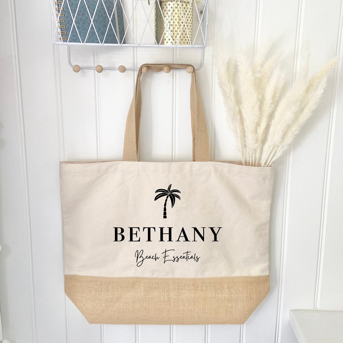 Personalised Jute Beach Bag - Penny Rose Home and Gifts