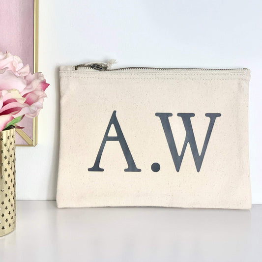 Personalised Make Up Initial Bag - Penny Rose Home and Gifts