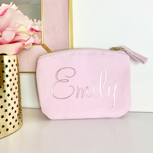 Personalised Pink & Gold Name Coin Purse - Penny Rose Home and Gifts