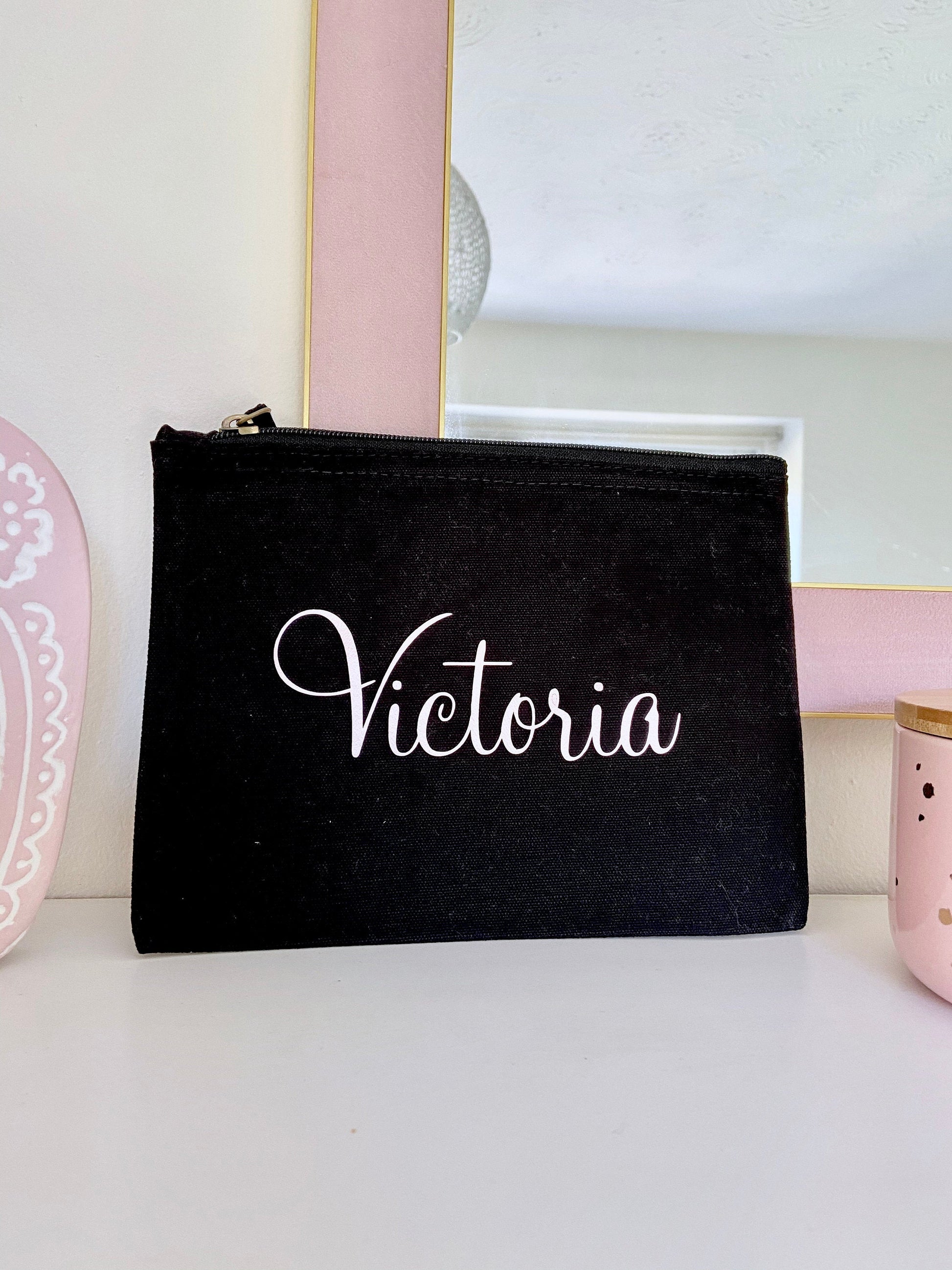Personalised Grey Make Up Bag - Penny Rose Home and Gifts