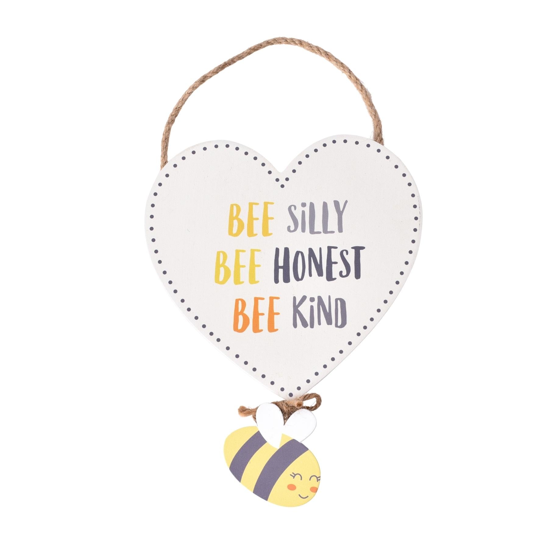 Bee Silly Kind & Honest Hanging Plaque - Penny Rose Home and Gifts