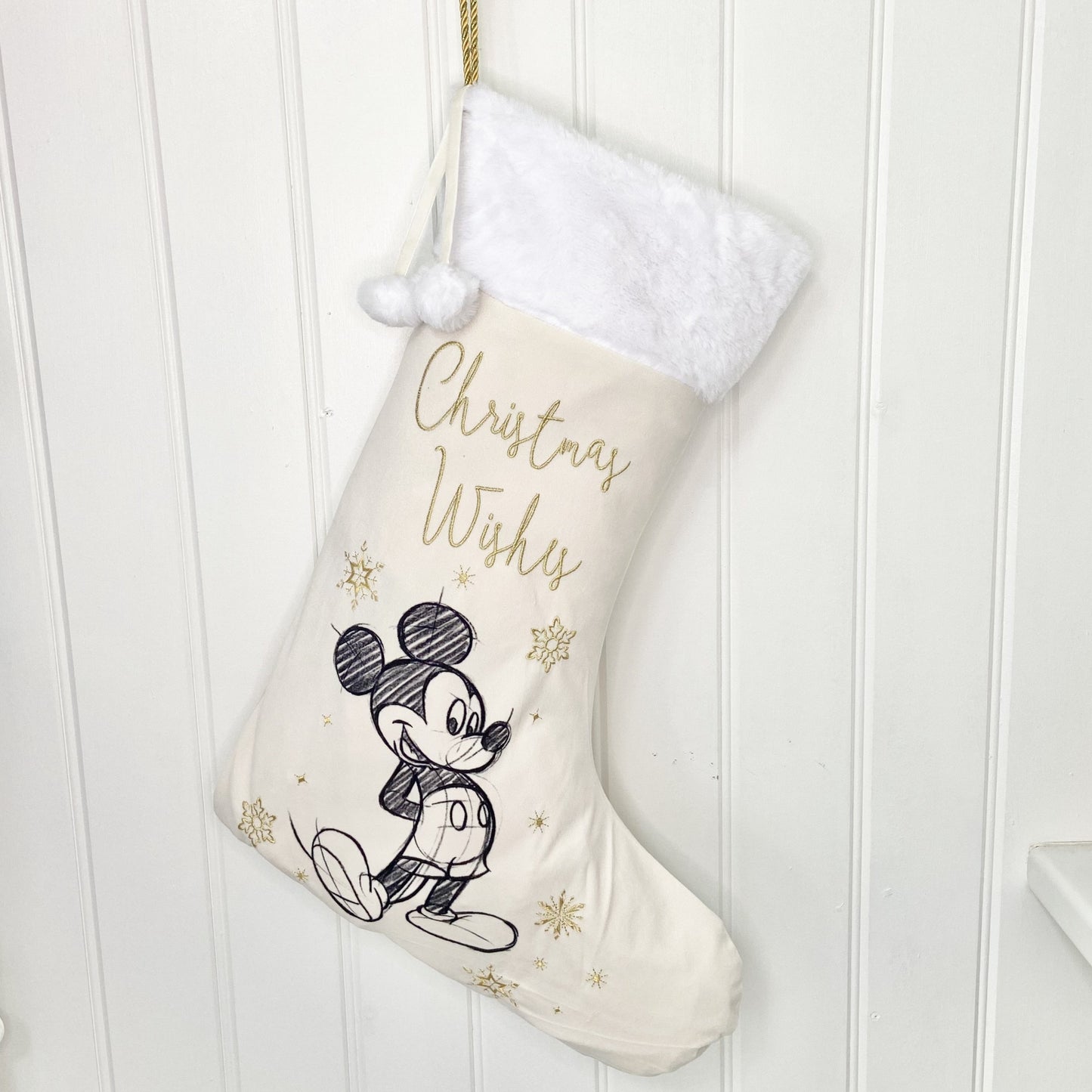 Disney Mickey Velveteen Christmas Stocking