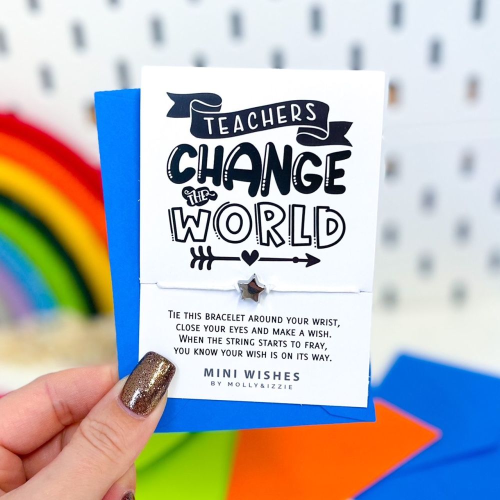Teachers Change The World Mini Wish Bracelet - Penny Rose Home and Gifts