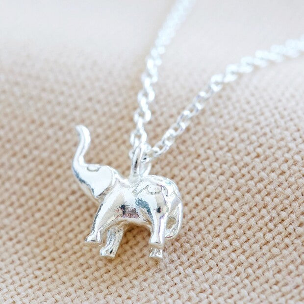 Dainty Elephant Necklace - Silver - Penny Rose Home and Gifts